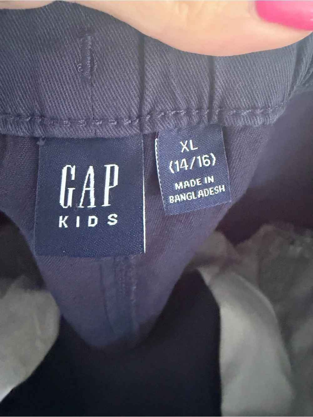 Gap Kids Stretch Twill Jogger Pants Navy XL 14/16 NWT